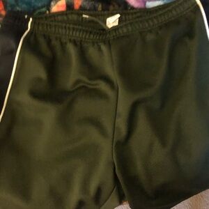Classic mens Athletic Shorts - Olive Green with White Trim